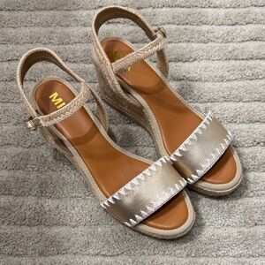 MIA Women's Gold Wedge Sandals